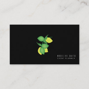 Tarjeta De Visita Planificador de Eventos Ombre Lemon Limoncillo Dis