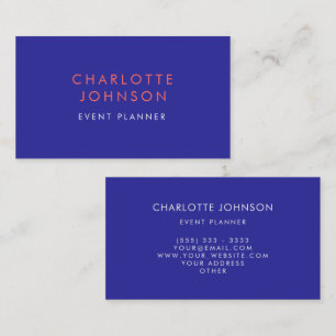 Tarjeta De Visita Planificador de eventos profesional moderno