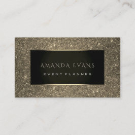 Tarjeta De Visita Planificador de eventos Purpurina de marco negro d