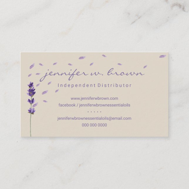 Tarjeta De Visita Planificador de Eventos Ramilletes de Flores de La (Reverso)