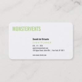 Tarjeta De Visita Planificador de Eventos Simple
