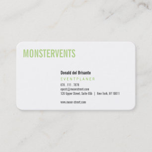 Tarjeta De Visita Planificador de Eventos Simple