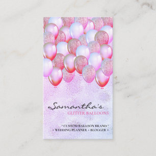 Tarjeta De Visita Planificador de fiesta de globos Brillante elegant