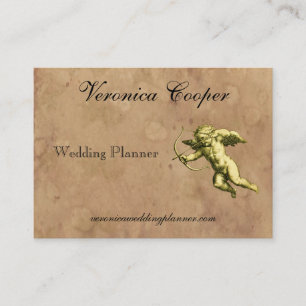Tarjeta De Visita Planificador de la boda del Cupid del vintage