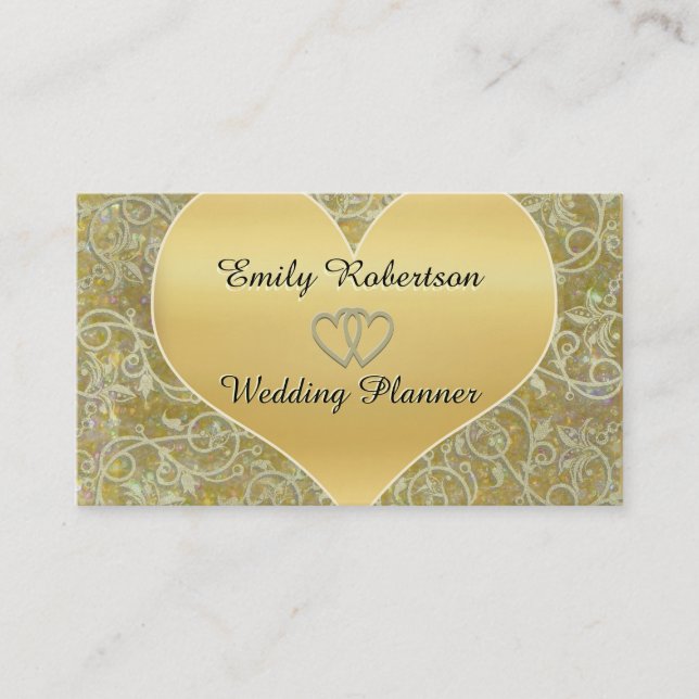 Tarjeta De Visita Planificador de la boda, fotógrafo, etc. (Anverso)