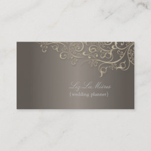 Tarjeta De Visita Planificador del boda de PixDezines, remolinos del