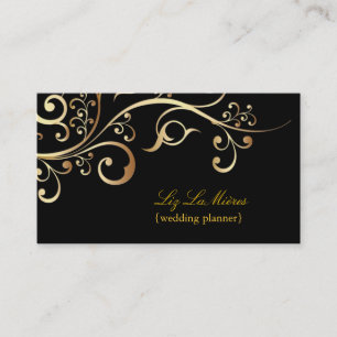Tarjeta De Visita Planificador del boda de PixDezines, remolinos del