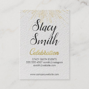 Tarjeta De Visita Planificador del evento Gold Burst
