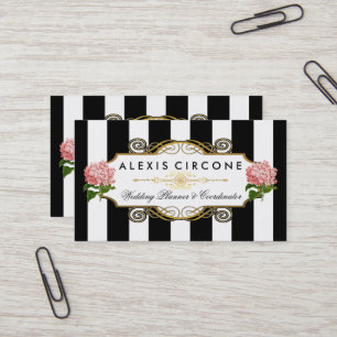 Tarjeta De Visita Planificador elegante de la boda del Hydrangea de