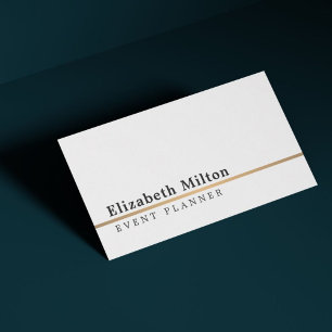Tarjeta De Visita Planificador minimalista de eventos de la línea de