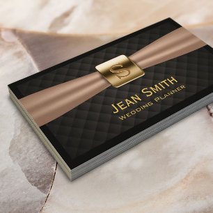 Tarjeta De Visita Planificador moderno de la boda del monograma del