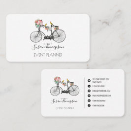 Tarjeta De Visita Planificador romántico de eventos de flores de bic