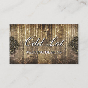 Tarjeta De Visita Planificador rústico BusinessCard de la boda del
