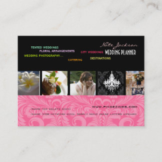 Tarjeta De Visita planificadores de bodas PixDezines+colores+fuentes
