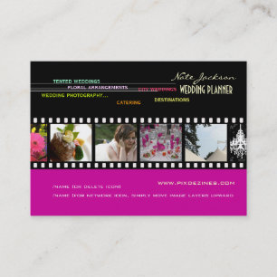 Tarjeta De Visita Planificadores del boda de PixDezines/colores