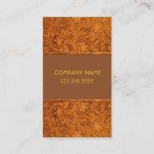 Tarjeta De Visita Planilla de flores Grabado en relieve con aspecto