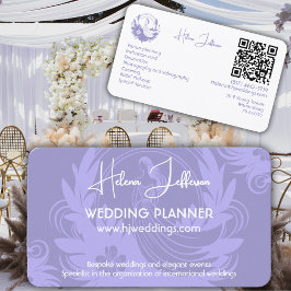 Tarjeta De Visita Planner de boda moderno con el logotipo del Motif