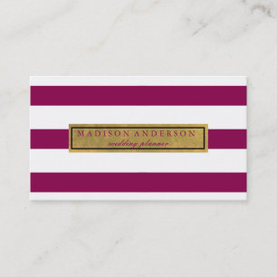 Tarjeta De Visita Planner de eventos glamorosos del patrón de banda