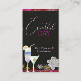 Tarjeta De Visita Planner Fiesta de cócteles florales