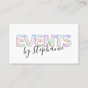 Tarjeta De Visita Planner Fiesta de eventos modernos