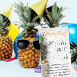 Tarjeta De Visita Planner Fiesta Pineapple