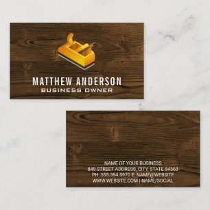 Tarjeta De Visita Plano de madera   Carpintería   Grano de madera