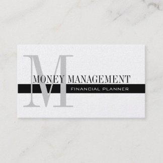 Tarjeta De Visita Plano financiero profesional Silver Black