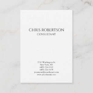 Tarjeta De Visita Plano Vertical Tamaño Grande Minimalista Moderno S