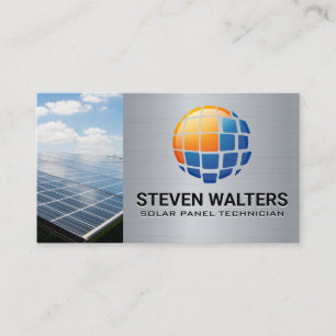 Tarjeta De Visita Planos del Sol   Panel Solar   Tecnología Energéti