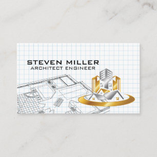 Tarjeta De Visita Planos Logotipo de Arquitecto Propiedades de H