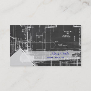 Tarjeta De Visita Planos para arquitectos de pizarra PixDezines