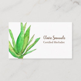 Tarjeta De Visita Planta acuática Aloe Vera Herb