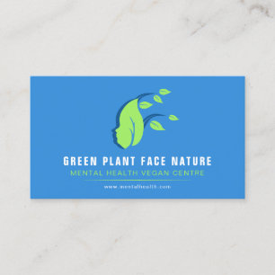Tarjeta De Visita Planta Cara Naturaleza Vegana