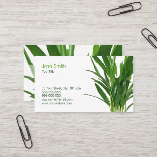 Tarjeta De Visita Planta de hojas verdes