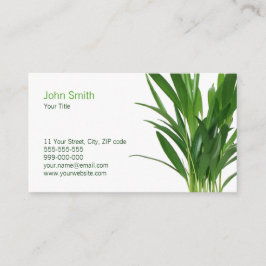 Tarjeta De Visita Planta de hojas verdes