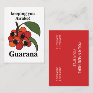 Tarjeta De Visita Planta Frutal de Guarana Botánica