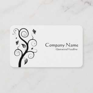 Tarjeta De Visita Planta Posada - Negro sobre blanco