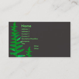 Tarjeta De Visita Planta profesional de la casa de la acuarela del