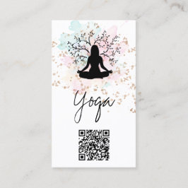 Tarjeta De Visita *~* Planta QR AP33 Arcoiris Yoga Espiritual