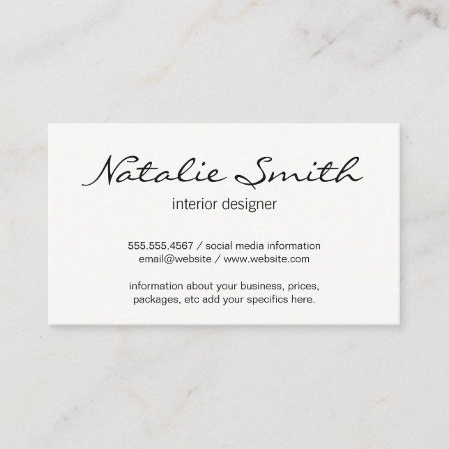 Tarjeta De Visita Plantas (Anverso)