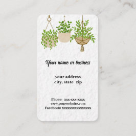 Tarjeta De Visita Plantas colgantes
