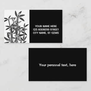 Tarjeta De Visita Plantas de Bambú Chino de la Suerte. personalizada