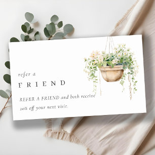 Tarjeta De Visita Plantas de casas florales protegidas de moda remit