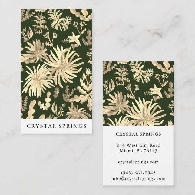 Tarjeta De Visita Plantas de jardinería de paisajismo botánico moder (Anverso / Reverso)