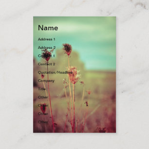 Tarjeta De Visita Plantas del vintage