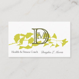 Tarjeta De Visita Plantas Florales Modernas Ginkgo Profesional Monog