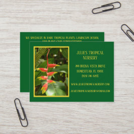 Tarjeta De Visita Plantas tropicales de la planta verde botánica