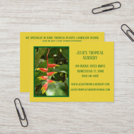 Tarjeta De Visita Plantas tropicales de la planta verde botánica
