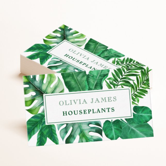 Tarjeta De Visita Plantas tropicales vivero de plantas botánicas (Subido por el creador)