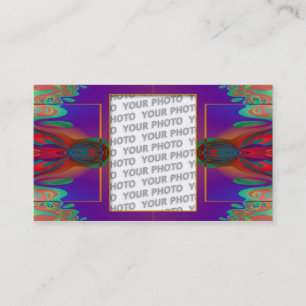 Tarjeta De Visita Plantilla ART fractal 1 + su foto